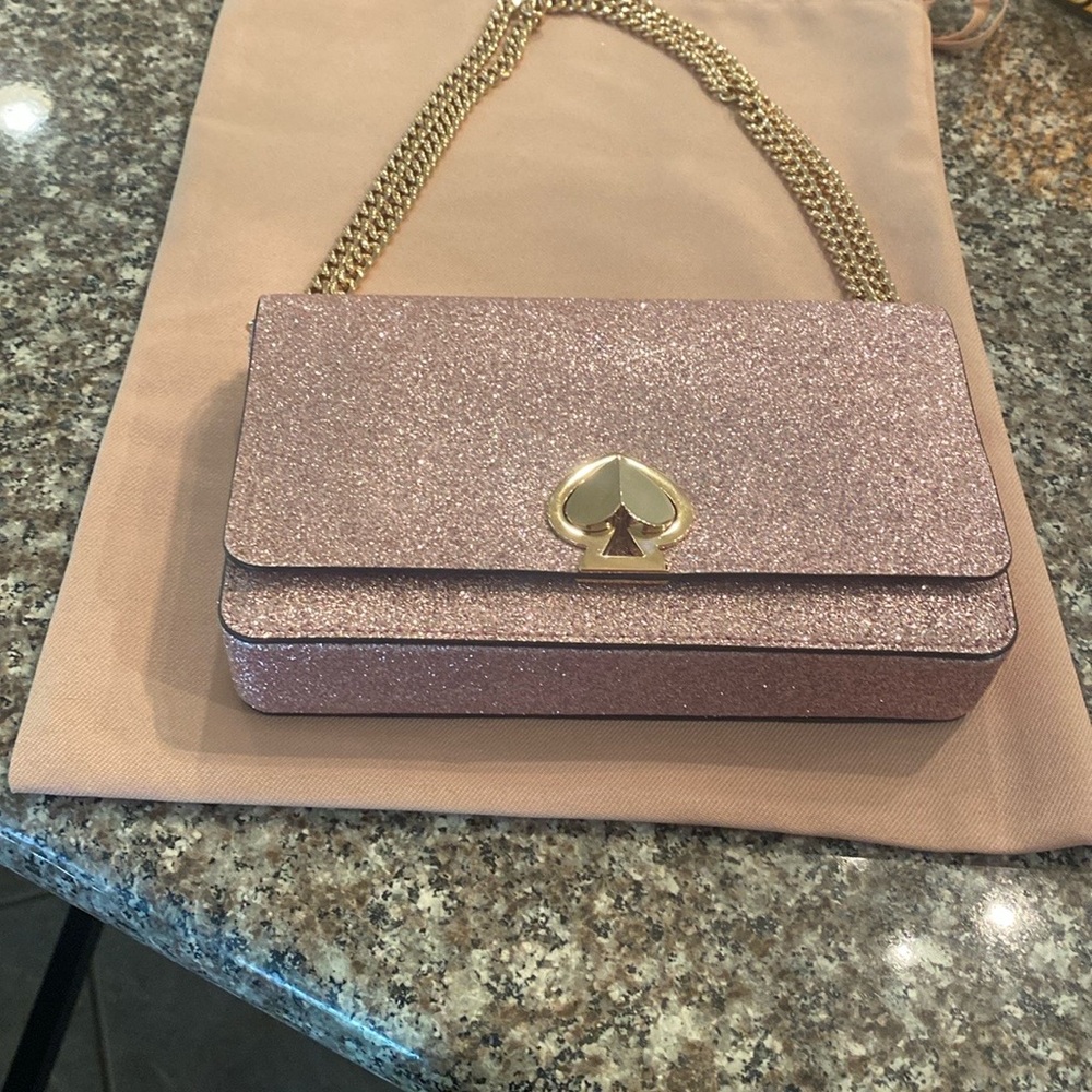 Kate Spade Pink Glitter Crossbody Bag